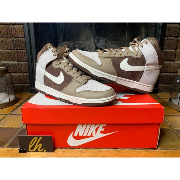 Mens 10 Nike Dunk High “Light Chocolate” Athletic Sneakers DH5348-100 - Picture 6 of 6